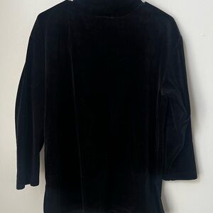 Croft & Barrow Black Cotton Blend Top